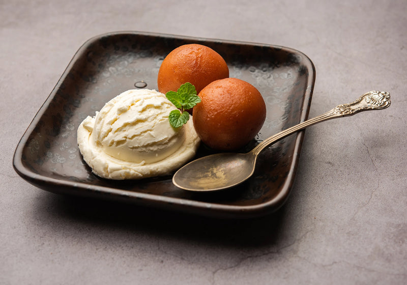 Gulab Jamun + Ice Cream